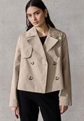 Kurzer Trenchcoat pearly sand