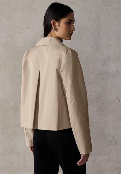 Kurzer Trenchcoat pearly sand