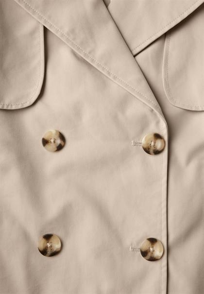 Kurzer Trenchcoat pearly sand