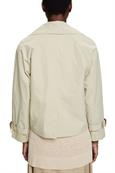 Kurzer zweireihiger Trenchcoat dusty green