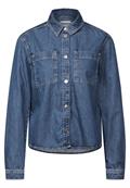 Kurzes Jeanshemd medium blue clean