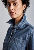 Kurzes Jeanshemd medium blue clean
