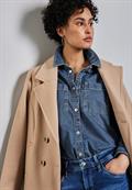 Kurzes Jeanshemd medium blue clean