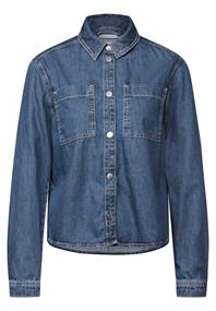 Kurzes Jeanshemd medium blue clean