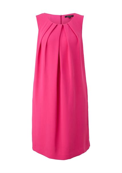 Kurzes Kleid aus Crêpe pink