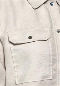Kurzes Overshirt smooth sand beige
