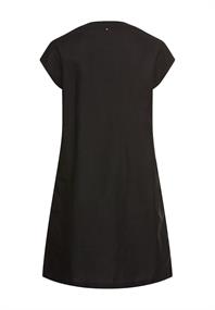 Kurzes Sommerkleid mit V-Ausschnitt caviar