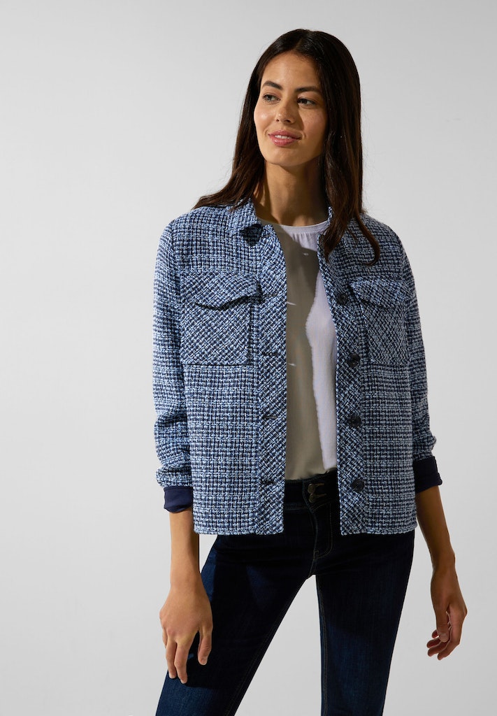 kaufen in blue Kurzjacke online bequem Blazer One bei Bouclé dahlia Street Damen