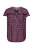 Kurzärmelige Baumwollbluse mit Allover-Dessin black