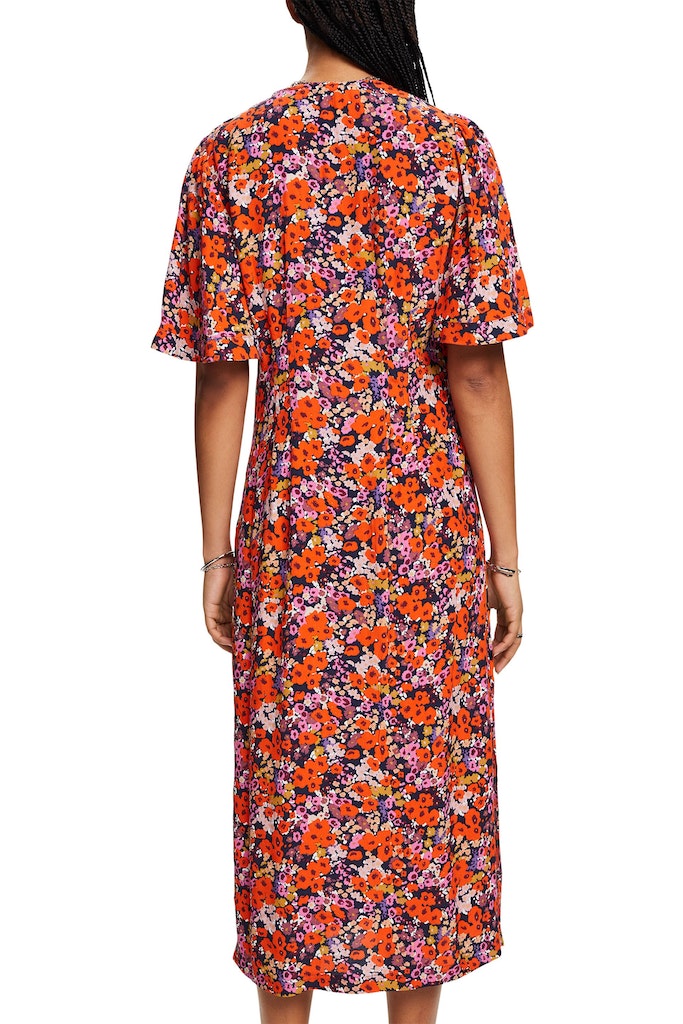 kurzärmeliges-midikleid-mit-blumenmuster-navy