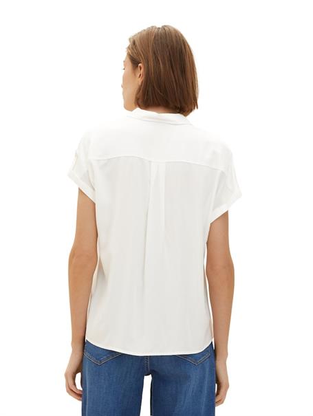 Kurzärmlige Bluse whisper white