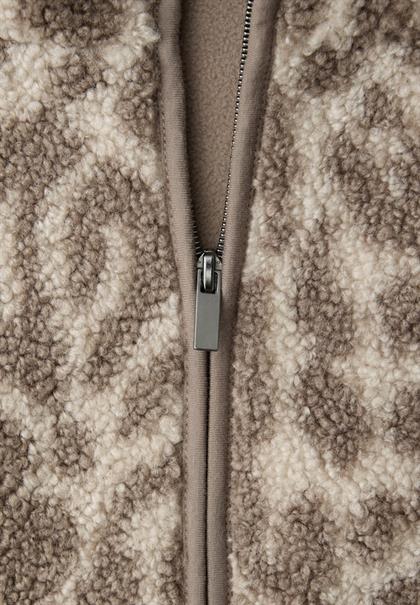 Kuschelige Hoodie Jacke light terra mocha