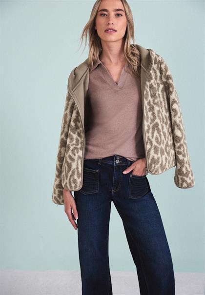 Kuschelige Hoodie Jacke light terra mocha