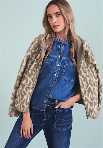 Kuschelige Hoodie Jacke light terra mocha