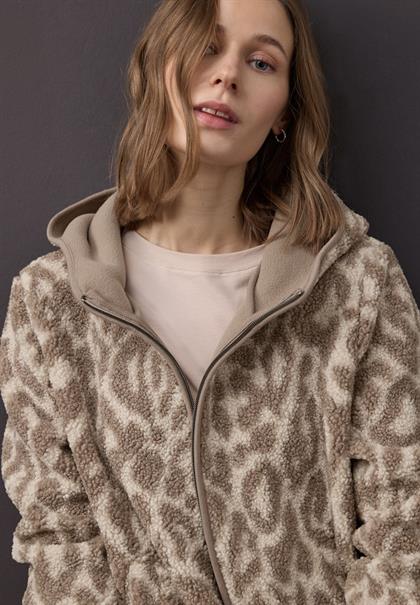 Kuschelige Hoodie Jacke light terra mocha