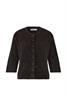 Kuscheliger Halbarm Cardigan mit Rundhals black coffee