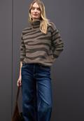 Kuscheliger Jacquard Sweater silk brown
