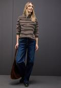 Kuscheliger Jacquard Sweater silk brown