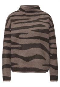 Kuscheliger Jacquard Sweater silk brown