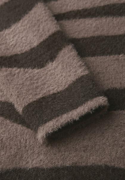 Kuscheliger Jacquard Sweater silk brown