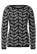 Kuscheliger Jaquard Pullover black