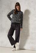 Kuscheliger Jaquard Pullover black