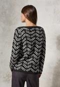 Kuscheliger Jaquard Pullover black