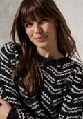 Kuscheliger Jaquard Pullover black
