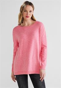 Kuscheliger Longpullover bright winter rose melange