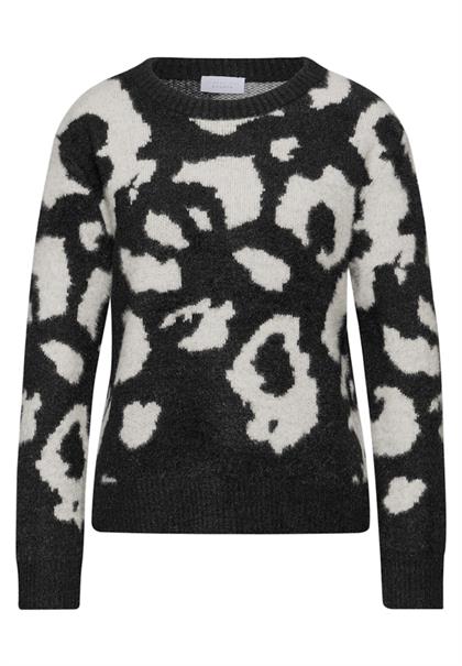 Kuscheliger Rundhalspullover black