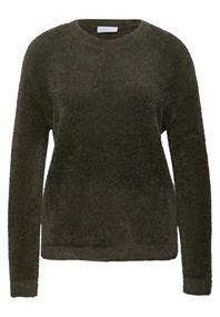 Kuscheliger Rundhalspullover hollow green