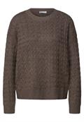 Kuscheliger Strukturpullover dark nomad brown mel.