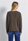 Kuscheliger Strukturpullover dark nomad brown mel.