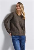 Kuscheliger Strukturpullover dark nomad brown mel.