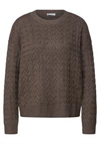 Kuscheliger Strukturpullover dark nomad brown mel.