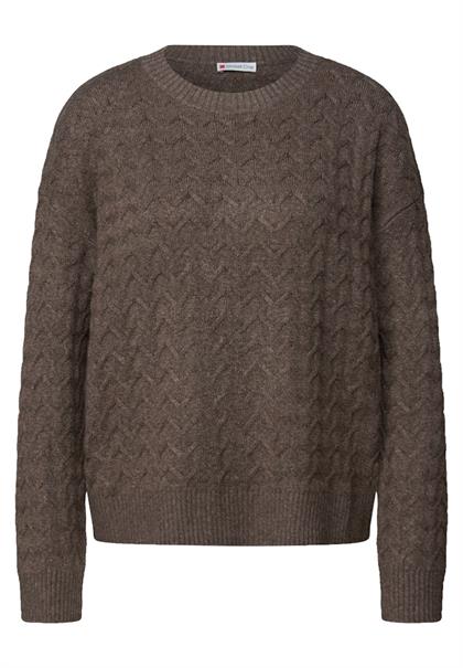 Kuscheliger Strukturpullover dark nomad brown mel.