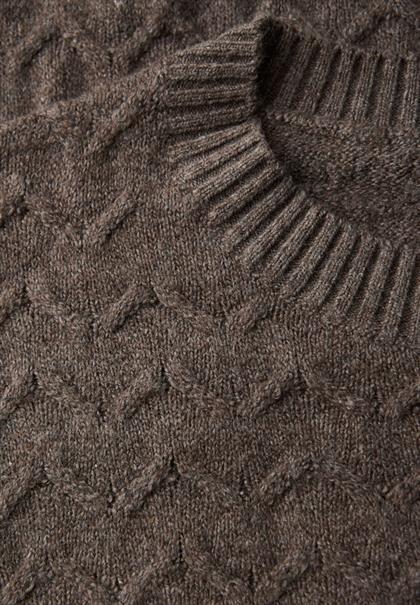 Kuscheliger Strukturpullover dark nomad brown mel.