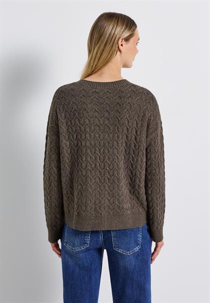 Kuscheliger Strukturpullover dark nomad brown mel.