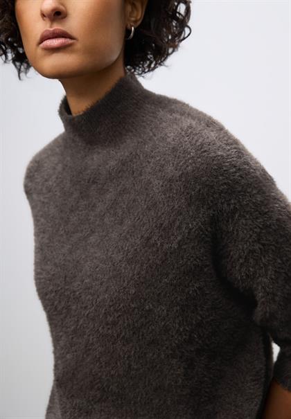 Kuscheliger Strukturpullover deep roast brown