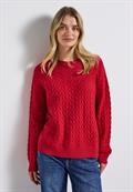 Kuscheliger Strukturpullover racing red