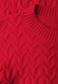 Kuscheliger Strukturpullover racing red
