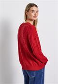 Kuscheliger Strukturpullover racing red