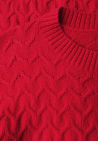 Kuscheliger Strukturpullover racing red