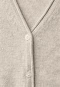 Kuscheliger V-Neck Cardigan cotton beige mel.