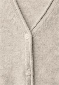 Kuscheliger V-Neck Cardigan cotton beige mel.