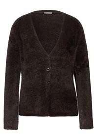 Kuscheliger V-Neck Cardigan deep roast brown