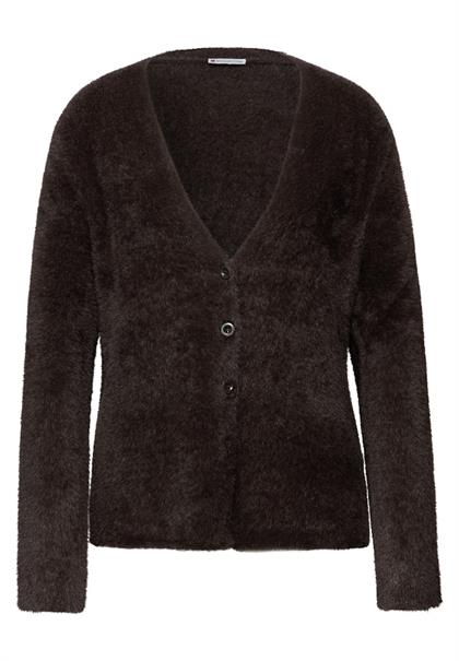 Kuscheliger V-Neck Cardigan deep roast brown