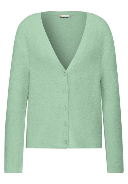 Kuscheliger V-Neck Cardigan serene green