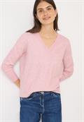 Kuscheliger V-Neck Pullover blossom glow melange