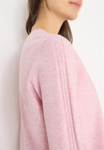 Kuscheliger V-Neck Pullover blossom glow melange